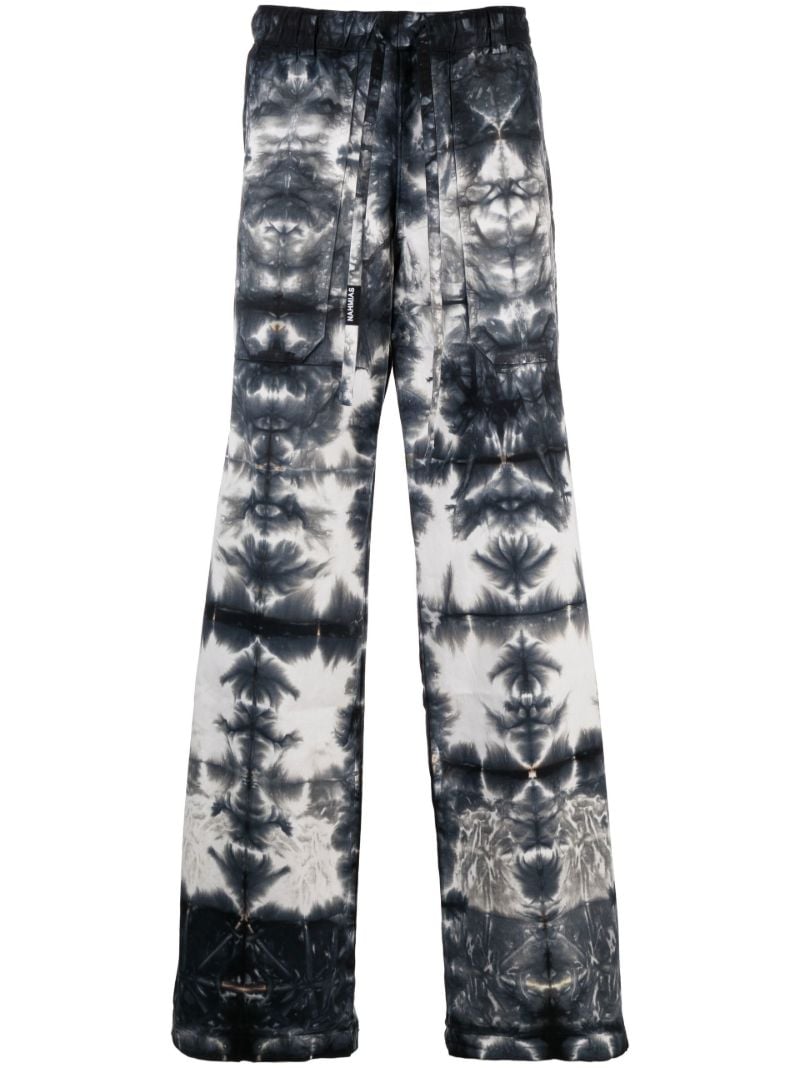Blue Tie-dye Straight Trousers