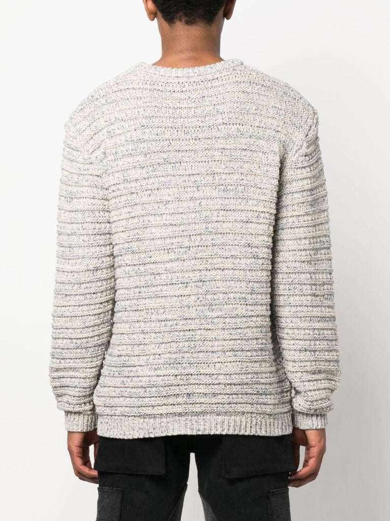 Neutral Knitted Panelled Jumper