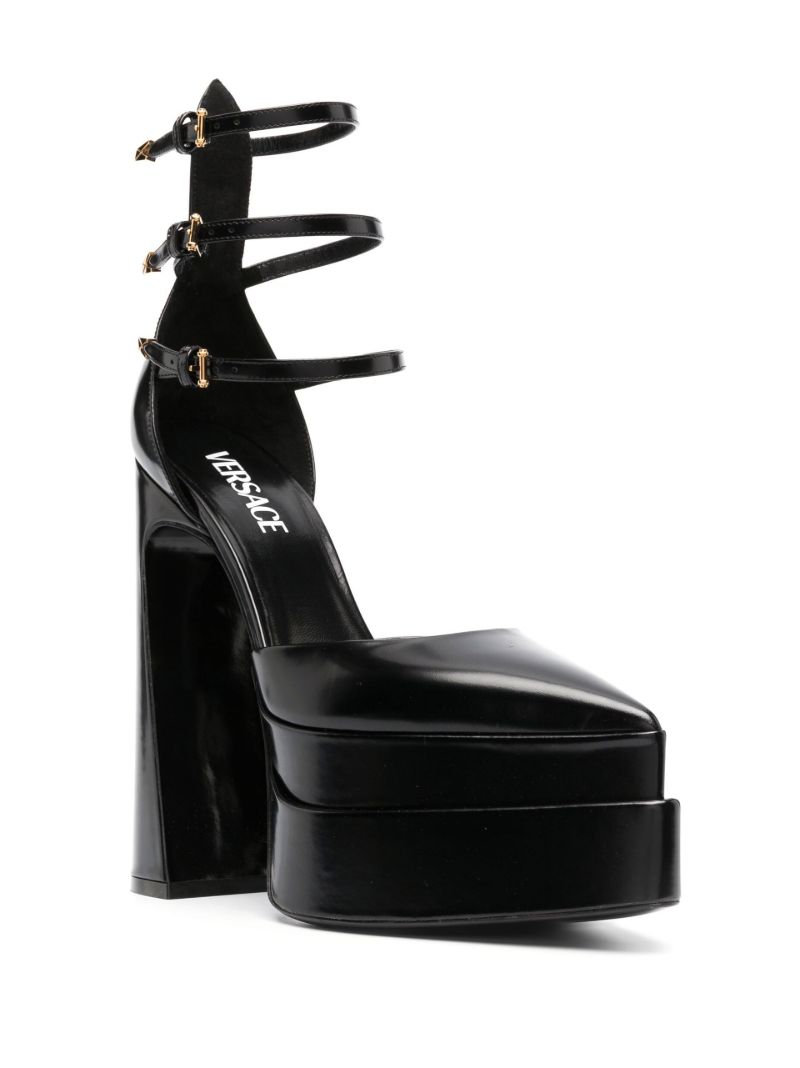 Black Aevitas 160 Platform Leather  Pumps