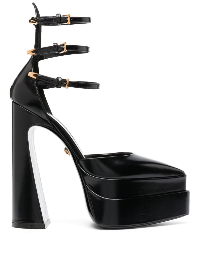 Black Aevitas 160 Platform Leather  Pumps