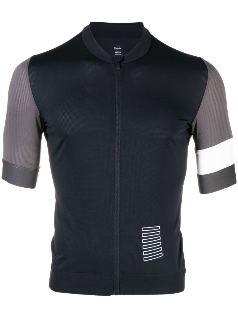 Black Pro Team Cycling Jersey Top