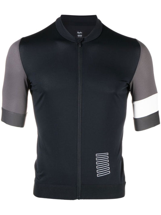 Black Pro Team Cycling Jersey Top