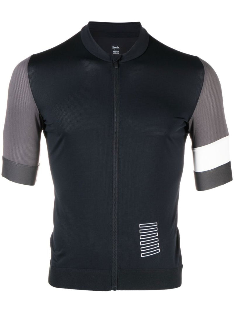 Black Pro Team Cycling Jersey Top
