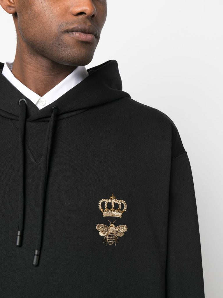 Black Bee Embroidered Hoodie