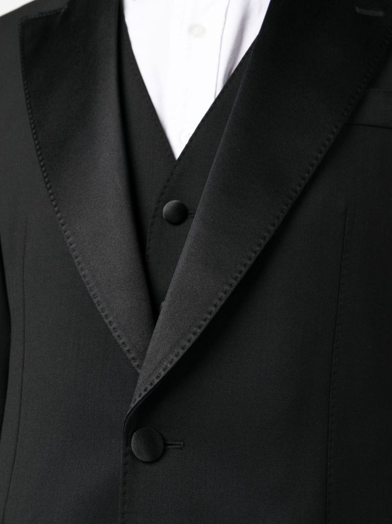 Black Three-piece Wool Suit