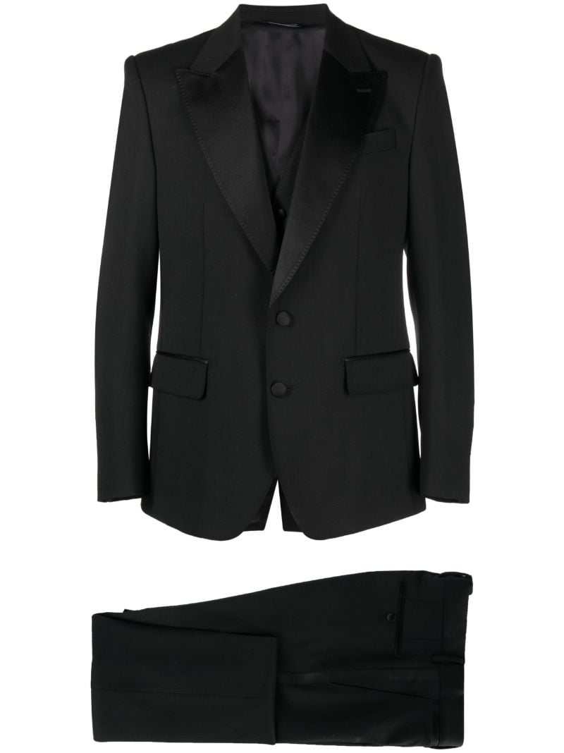 Black Three-piece Wool Suit