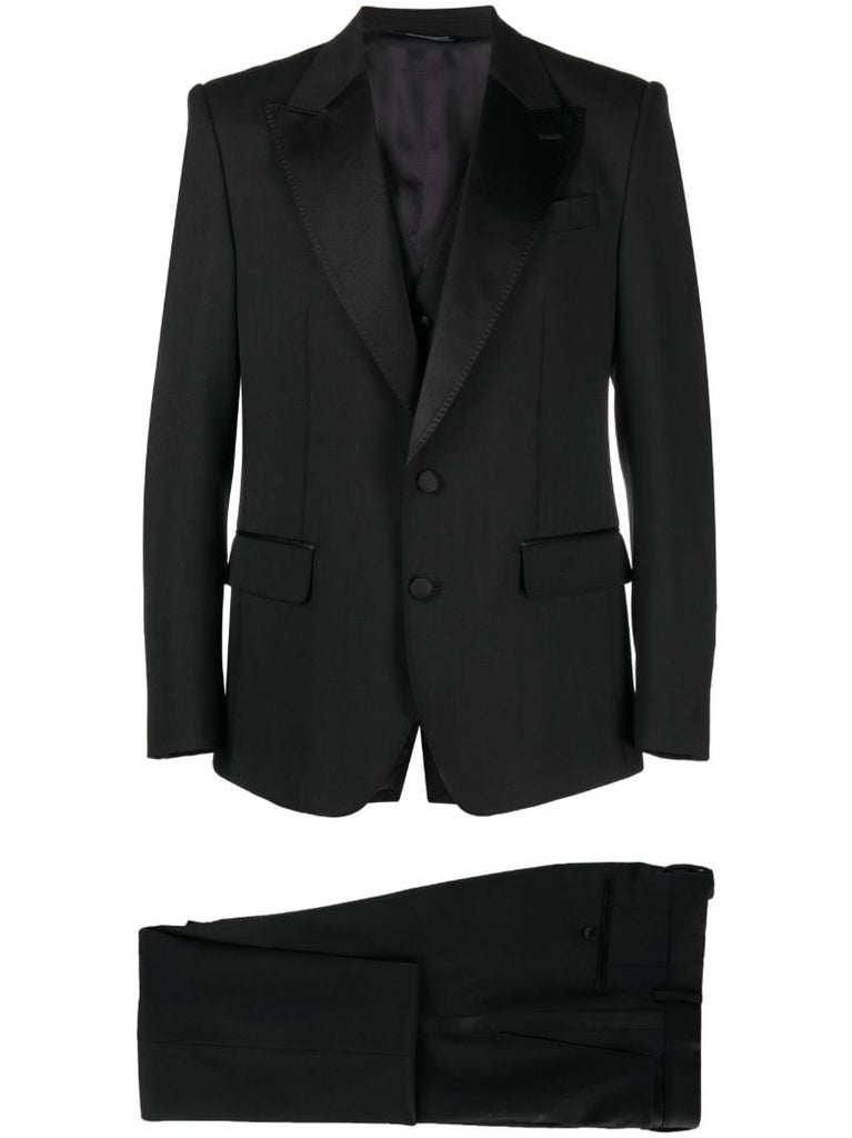 Black Three-piece Wool Suit