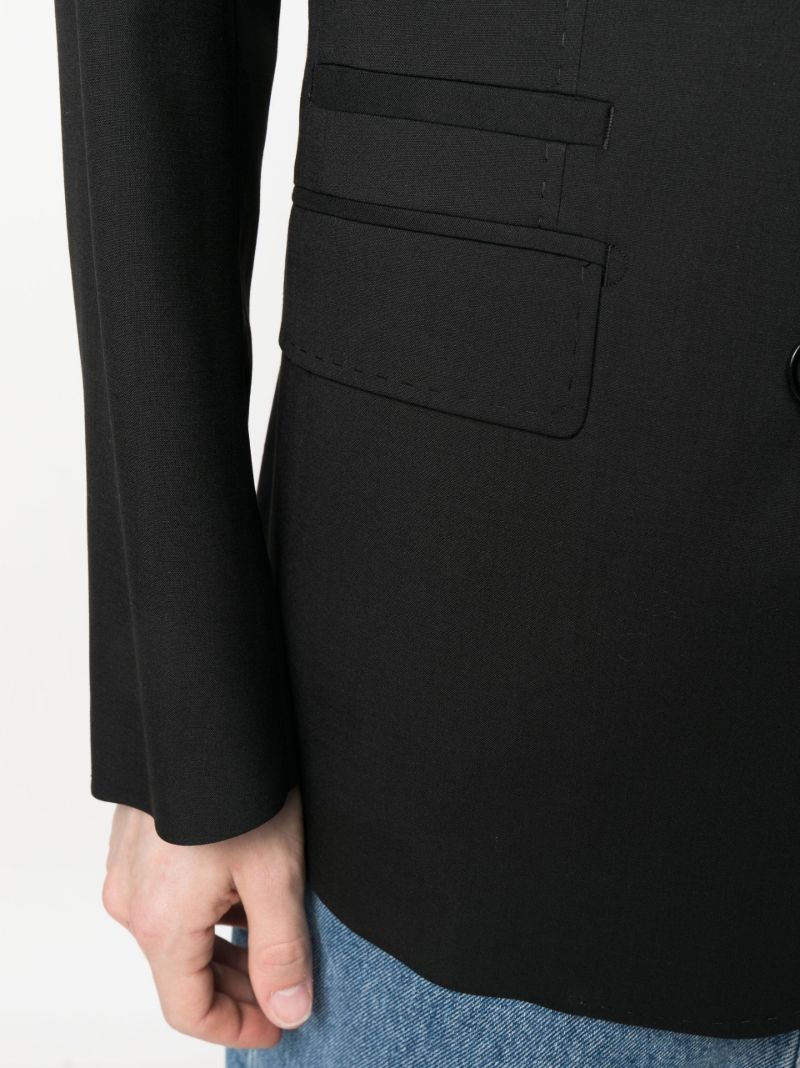 Black Single-breasted Wool Blazer
