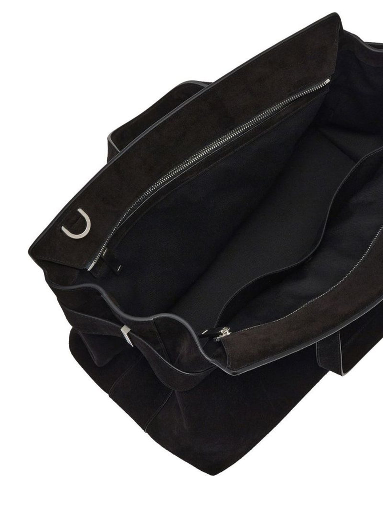 Black Gancini Suede Tote Bag
