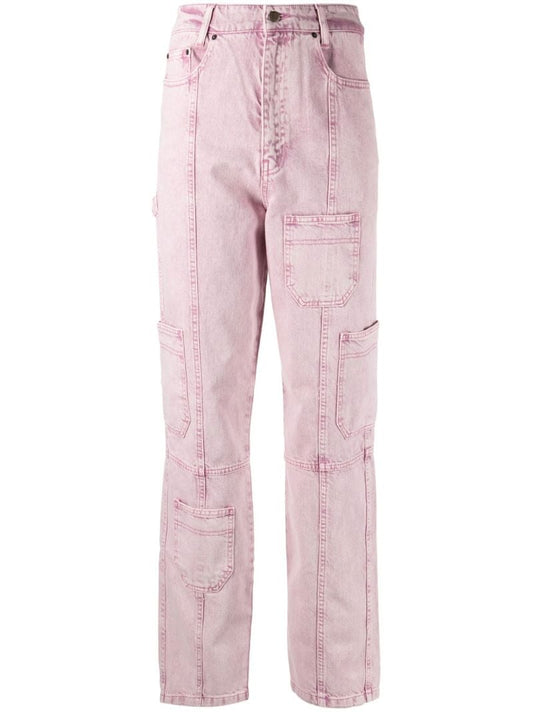 Pink Orenda Straight Leg Jeans