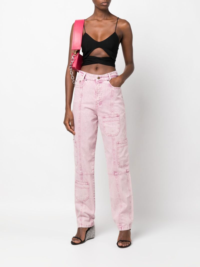 Pink Orenda Straight Leg Jeans