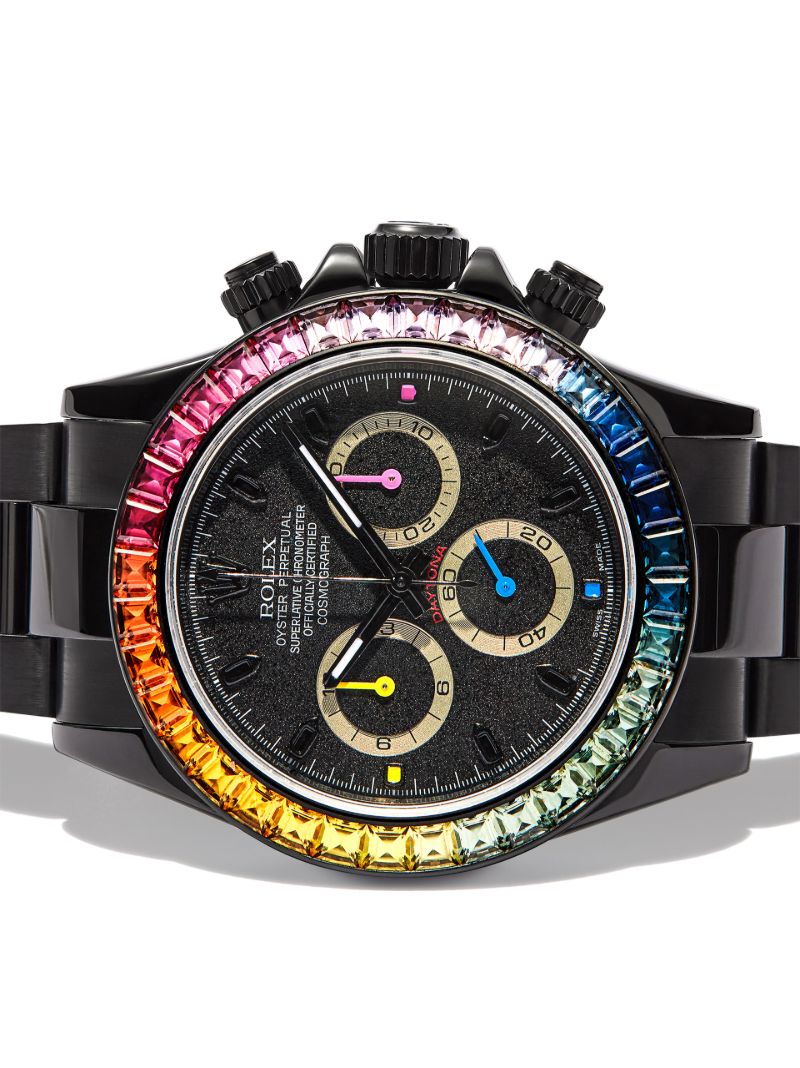 Customised Pre-owned Stainless Steel Rolex Cosmograph Daytona Watch