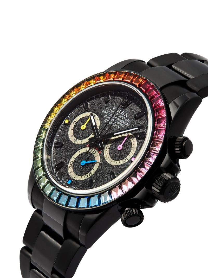 Customised Pre-owned Stainless Steel Rolex Cosmograph Daytona Watch