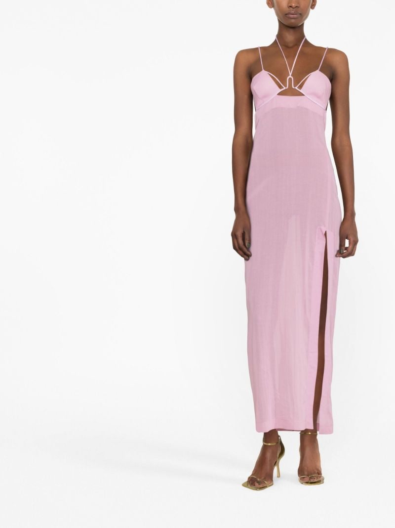 Pink Semi-sheer Cotton Dress