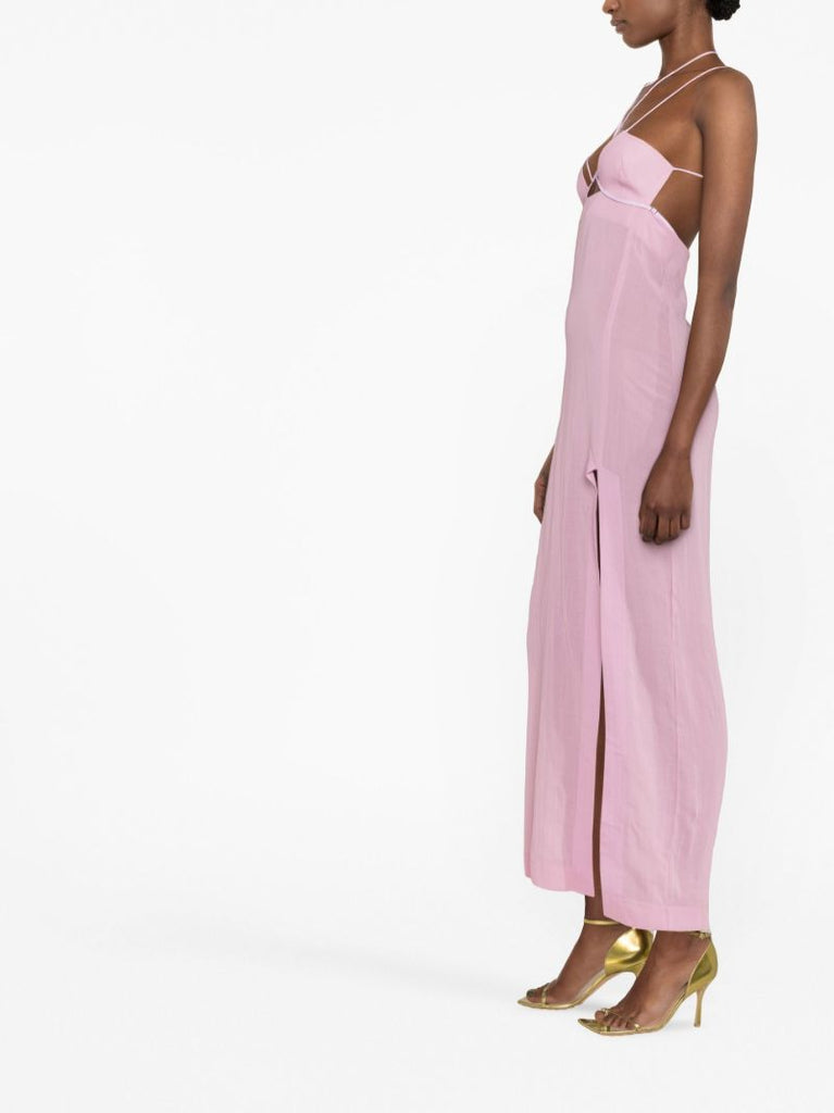 Pink Semi-sheer Cotton Dress