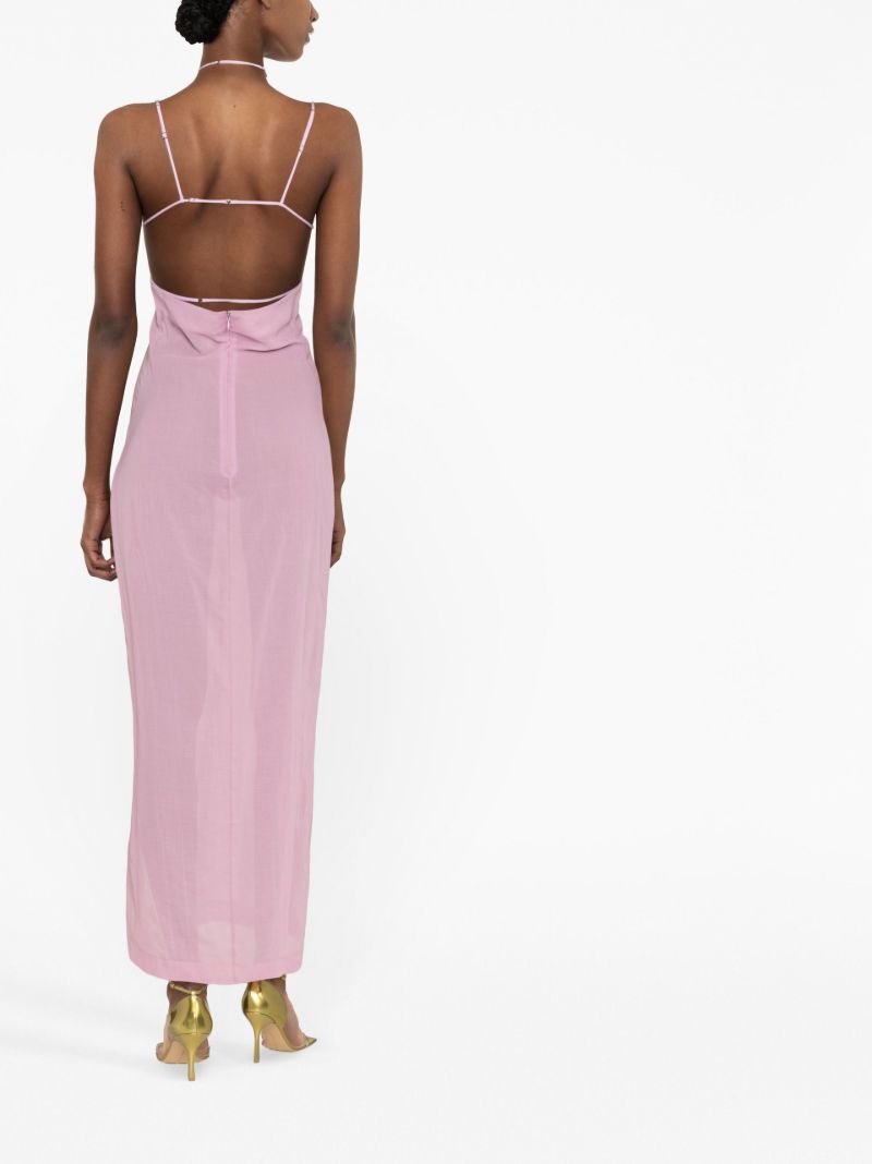 Pink Semi-sheer Cotton Dress