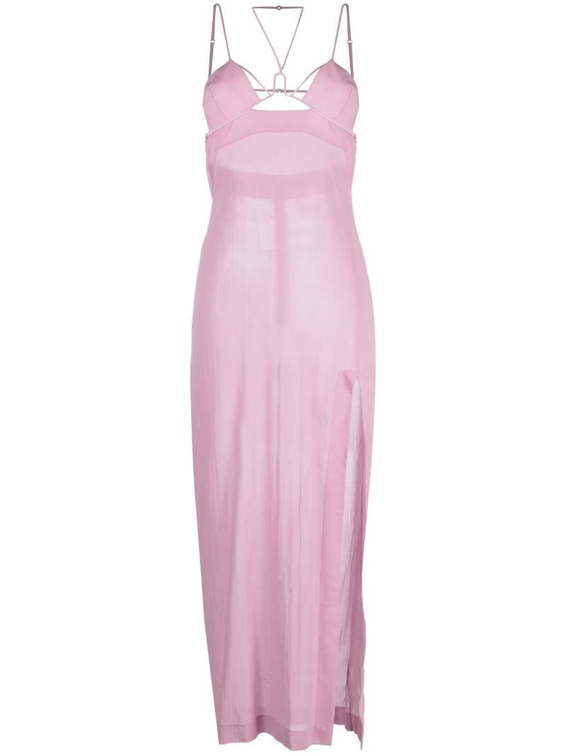 Pink Semi-sheer Cotton Dress