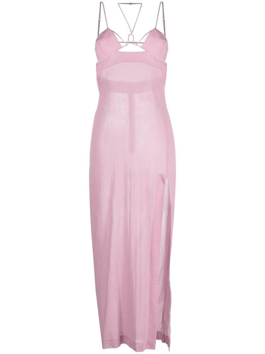 Pink Semi-sheer Cotton Dress