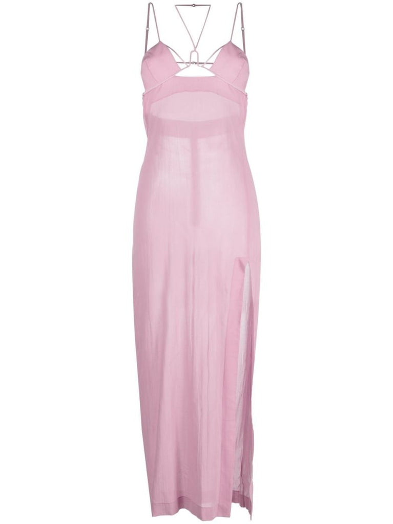 Pink Semi-sheer Cotton Dress