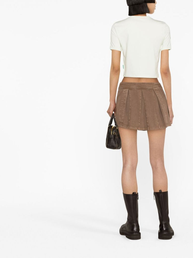Green Dasha Flower Logo Cropped T-shirt