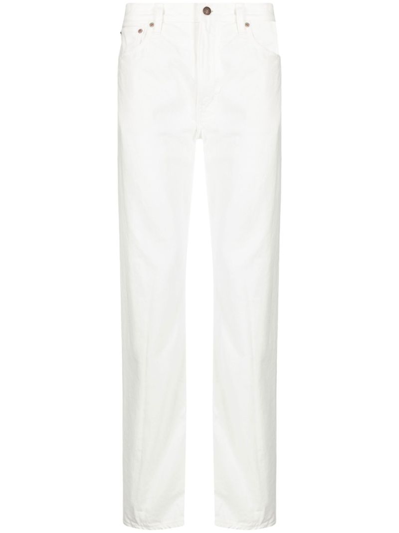 White Straight-leg Jeans