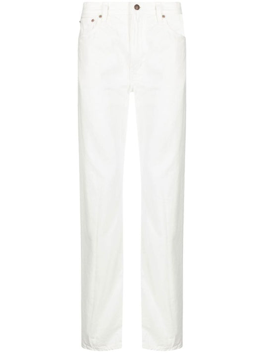 White Straight-leg Jeans