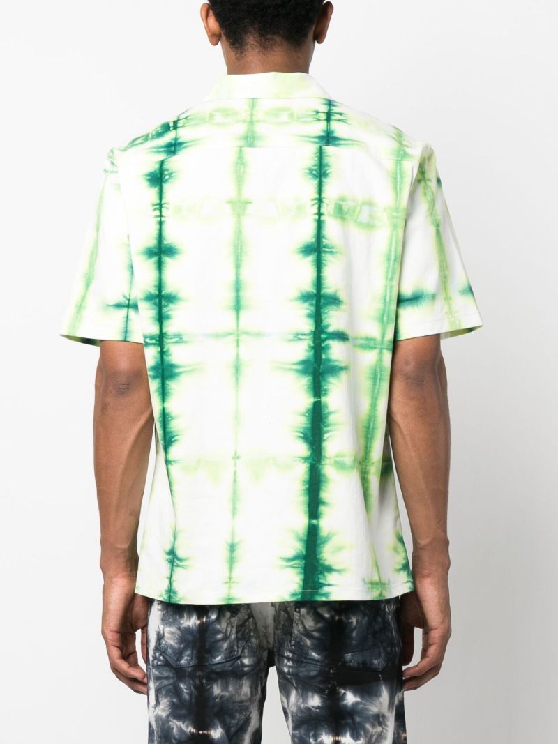 Green Tie-dye Short-sleeve Shirt