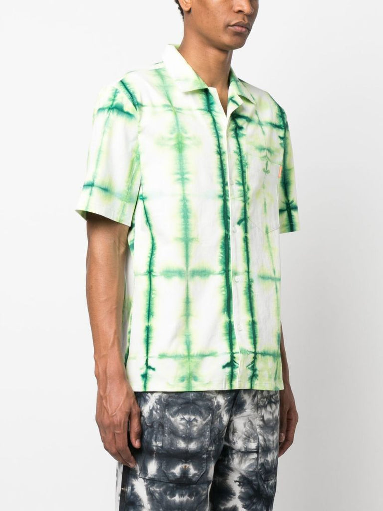 Green Tie-dye Short-sleeve Shirt