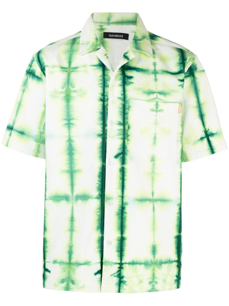 Green Tie-dye Short-sleeve Shirt