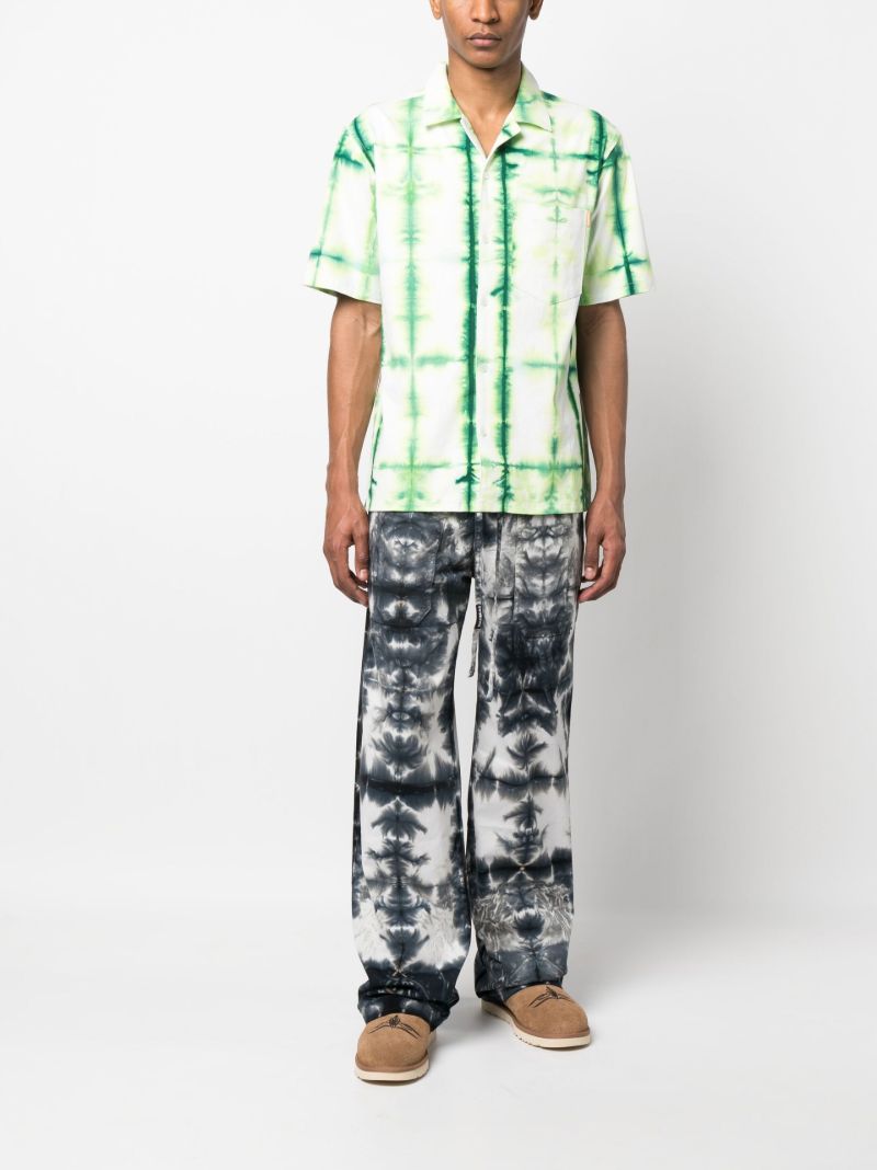 Green Tie-dye Short-sleeve Shirt