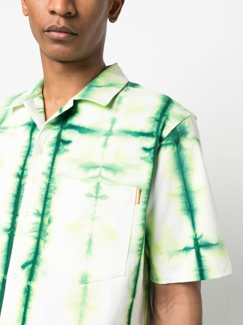 Green Tie-dye Short-sleeve Shirt