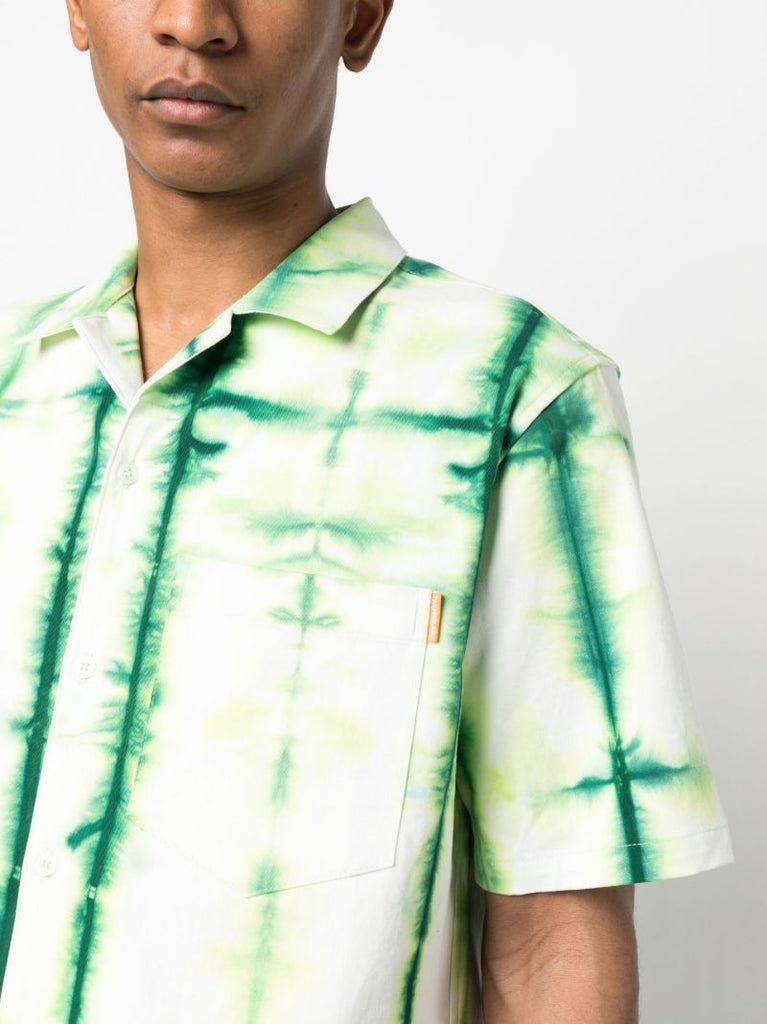 Green Tie-dye Short-sleeve Shirt