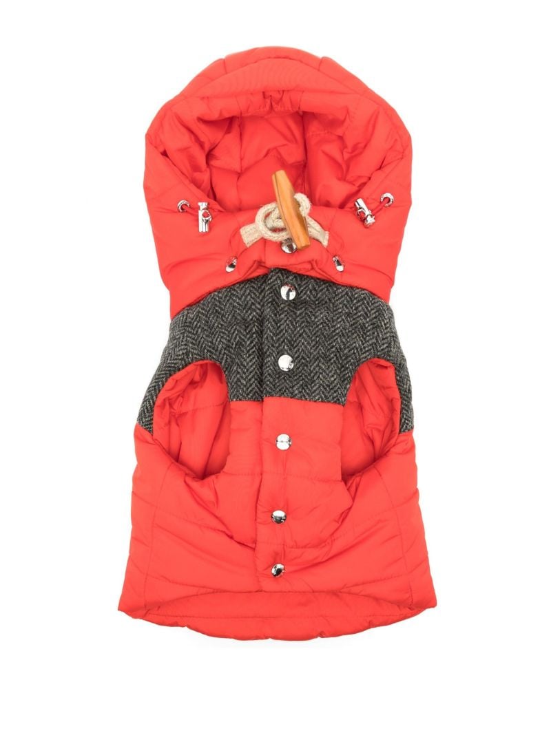X Poldo Dog Couture Red Padded Coat