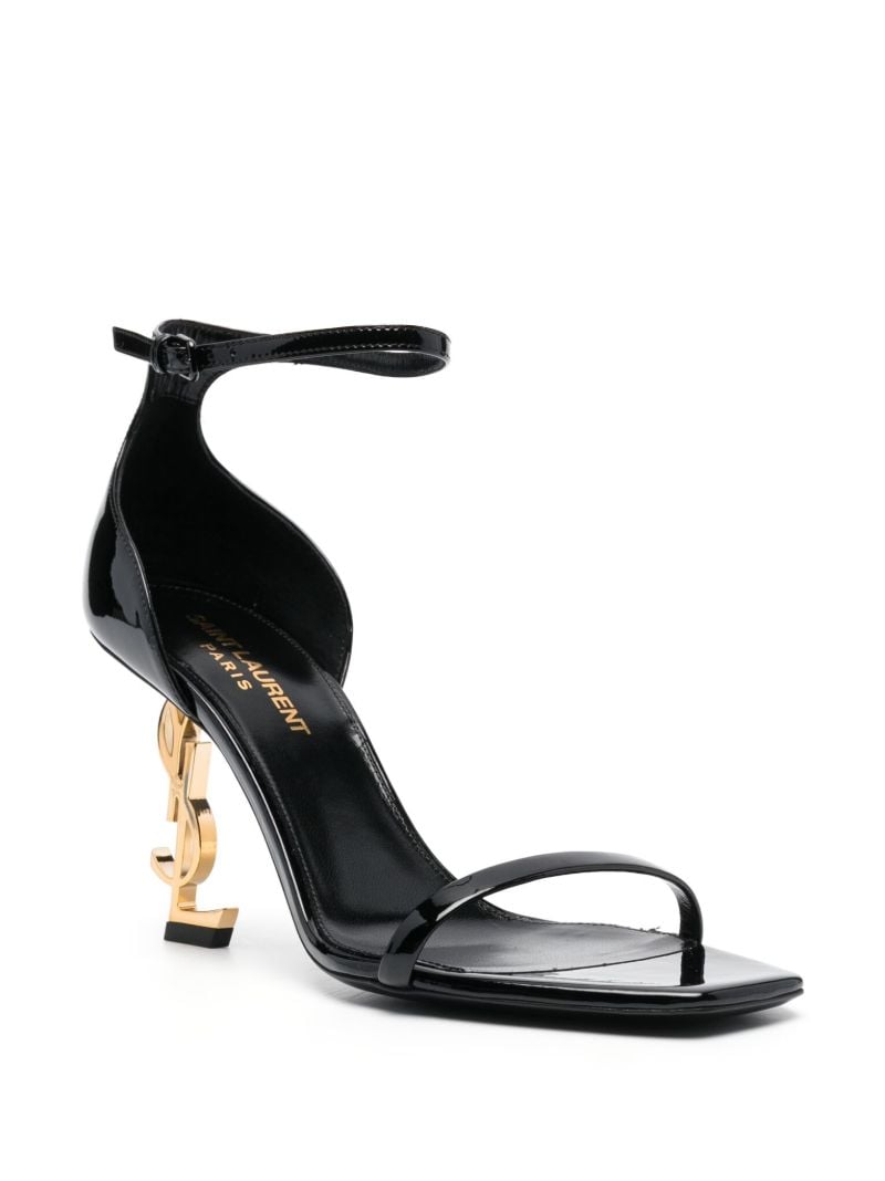 Black Opyum 85 Leather Sandals