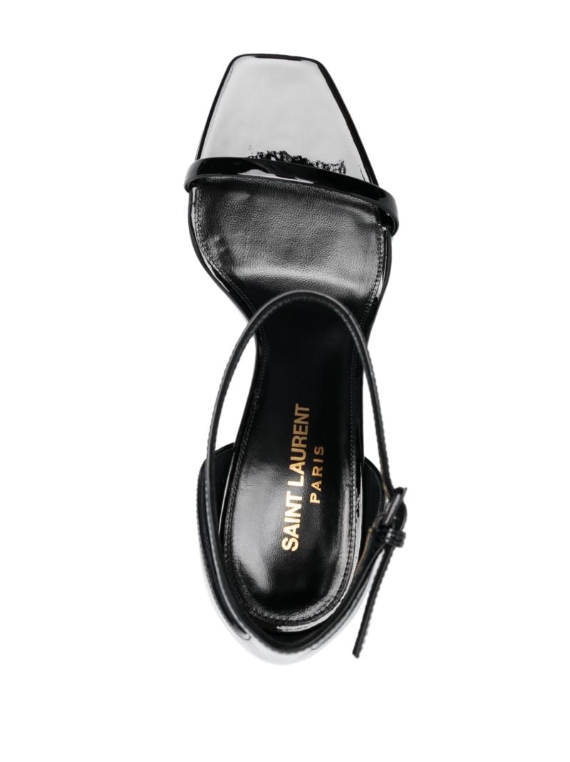 Black Opyum 85 Leather Sandals