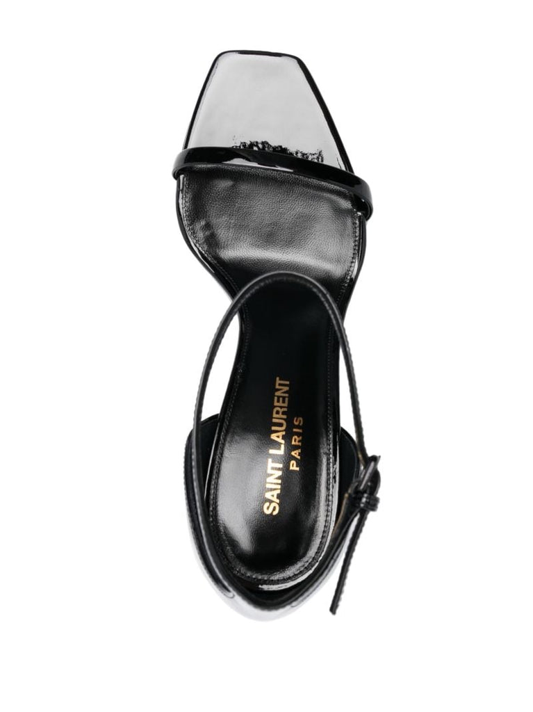 Black Opyum 85 Leather Sandals