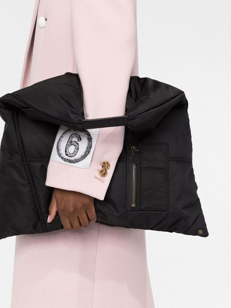 Black Japanese Padded Tote Bag
