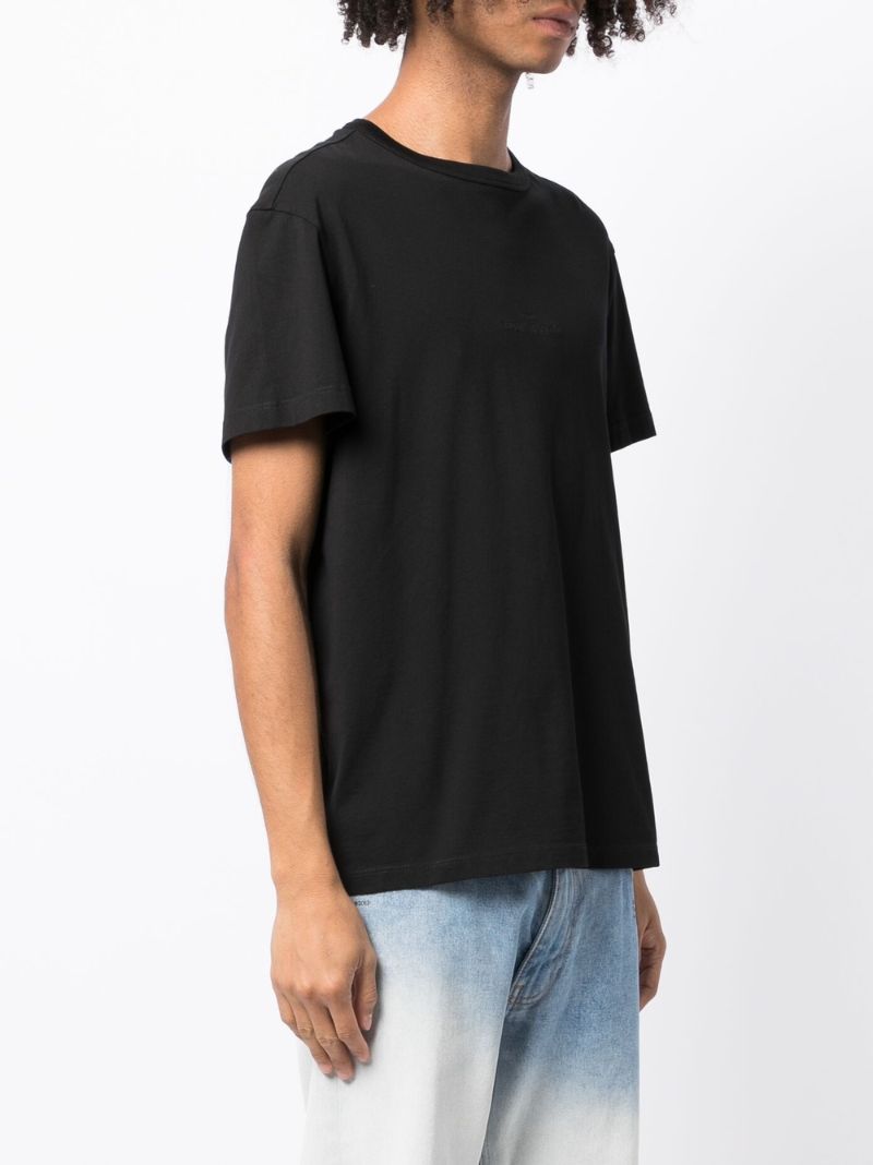Black Logo Embroidered T-shirt