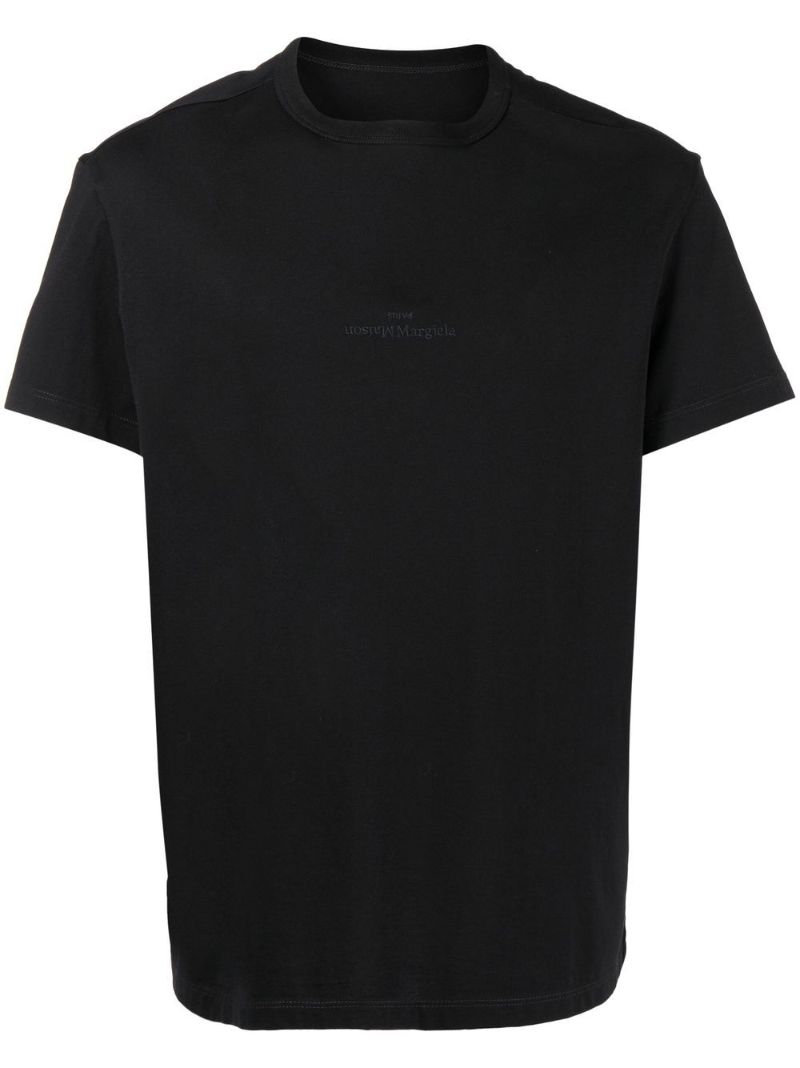 Black Logo Embroidered T-shirt