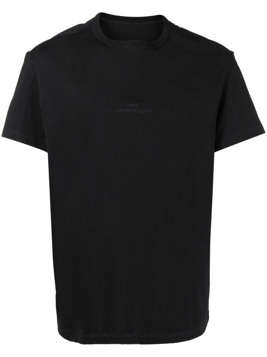 Black Logo Embroidered T-shirt
