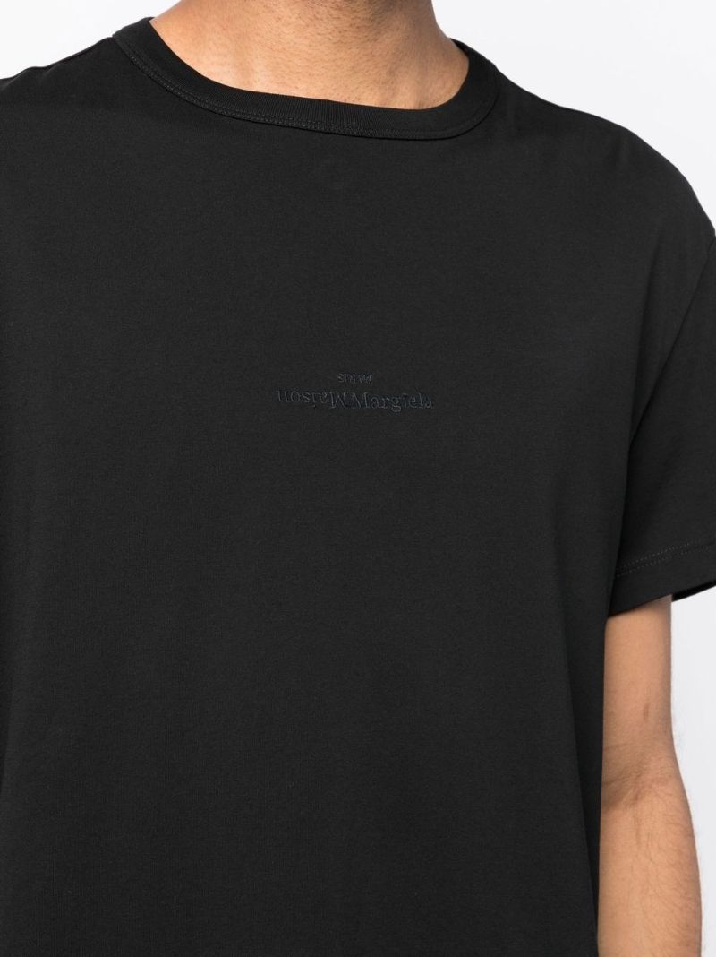 Black Logo Embroidered T-shirt