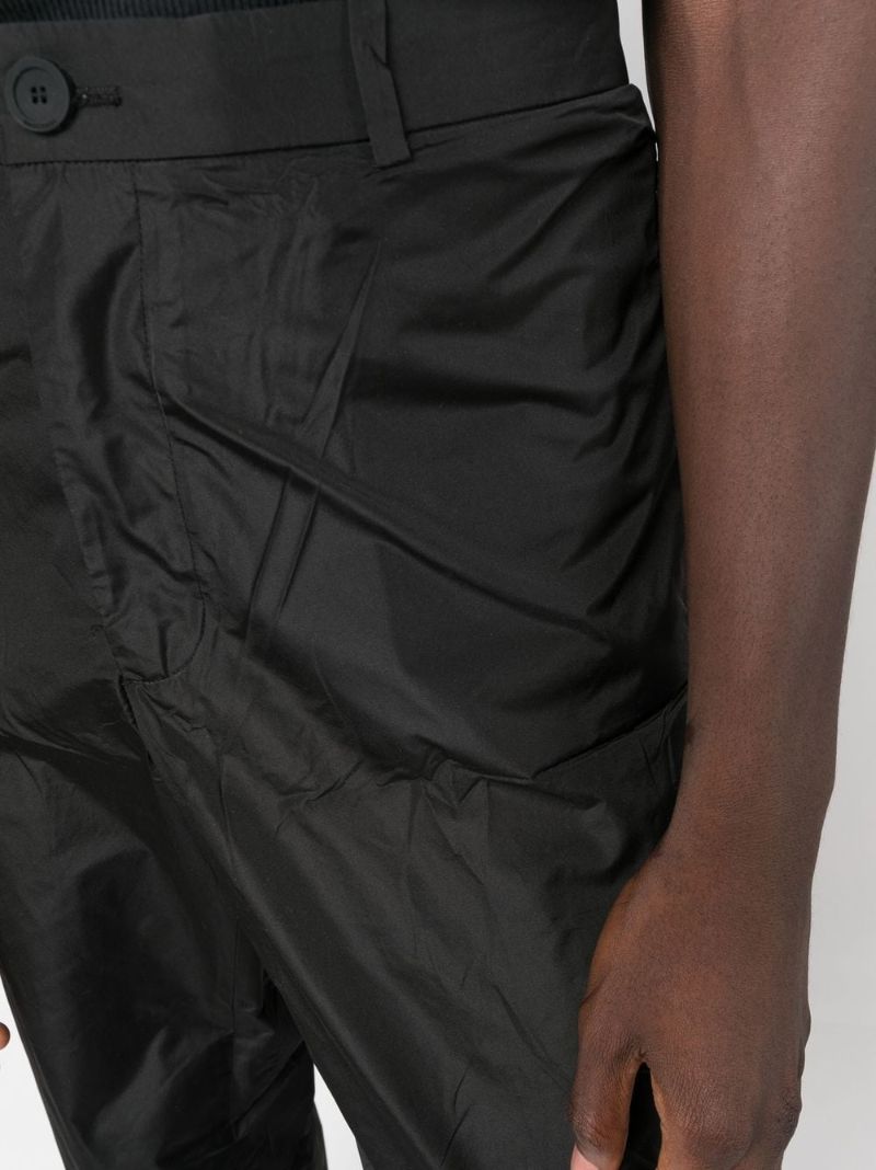 Black Technical Straight-leg Trousers
