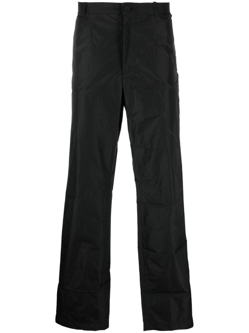 Black Technical Straight-leg Trousers