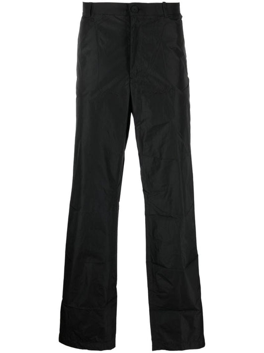 Black Technical Straight-leg Trousers
