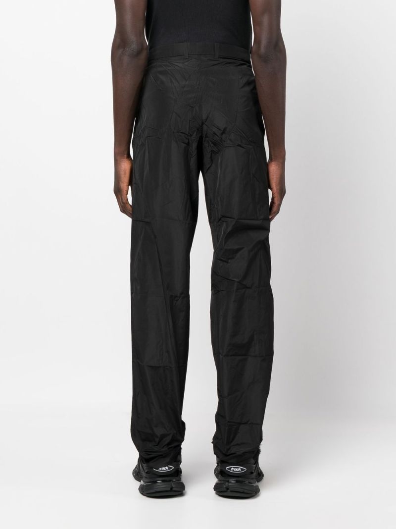 Black Technical Straight-leg Trousers