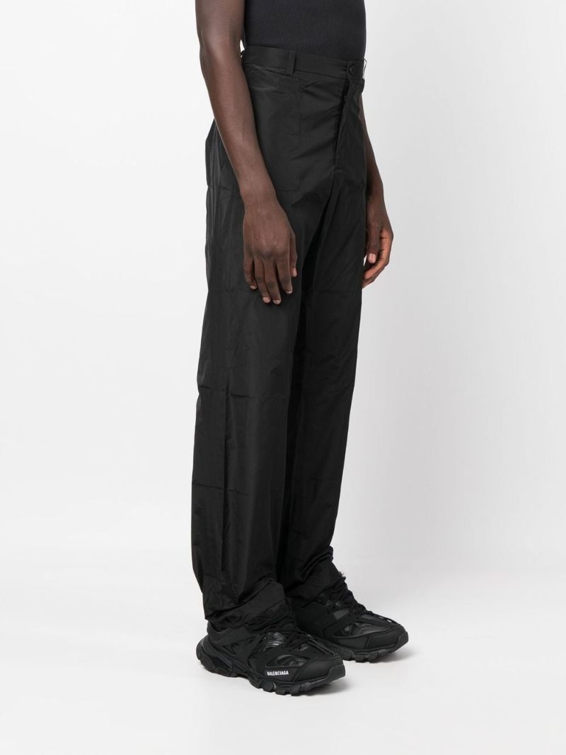 Black Technical Straight-leg Trousers