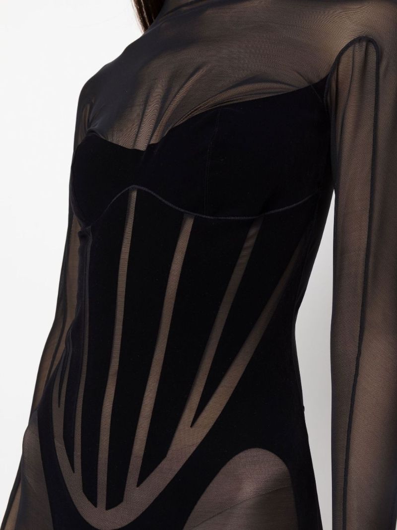 Black Semi-sheer Jumpsuit
