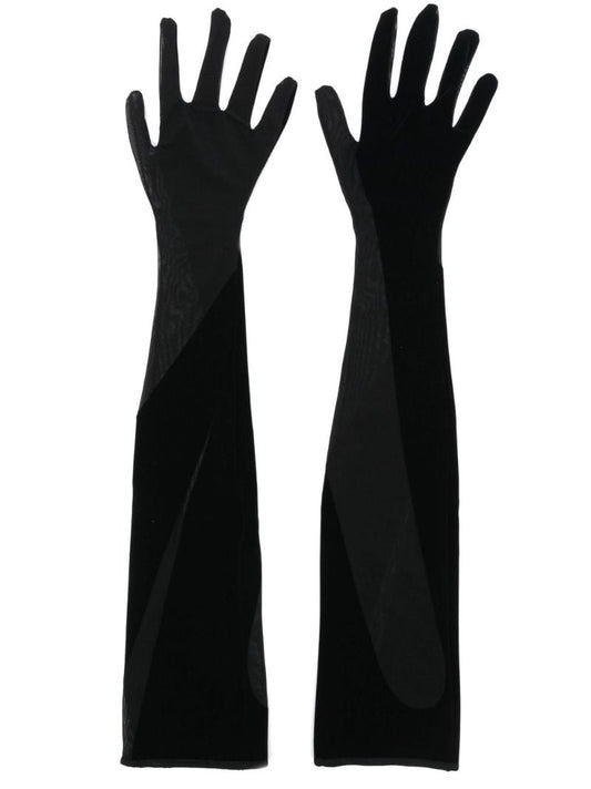 X Wolford Black Flock Shaping Gloves