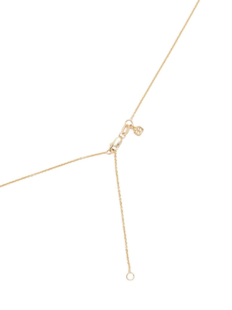 14k Yellow Gold Dragonfly Diamond Necklace