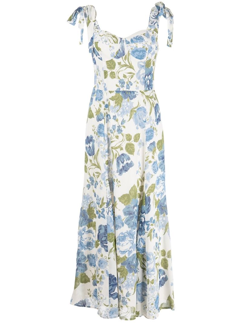 White Nadira Floral Print Dress